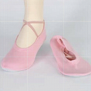 Dance Slippers Size 12 Suede Leather, Nylon, Cotton Pink Washable.